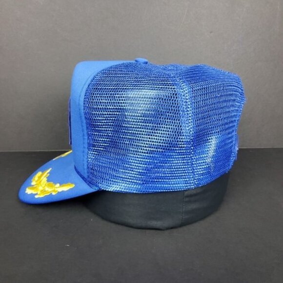 Vintage Mohr's The Crusader's 386 Bomb Group Military Blue Snapback Hat Meshback - Picture 4 of 7